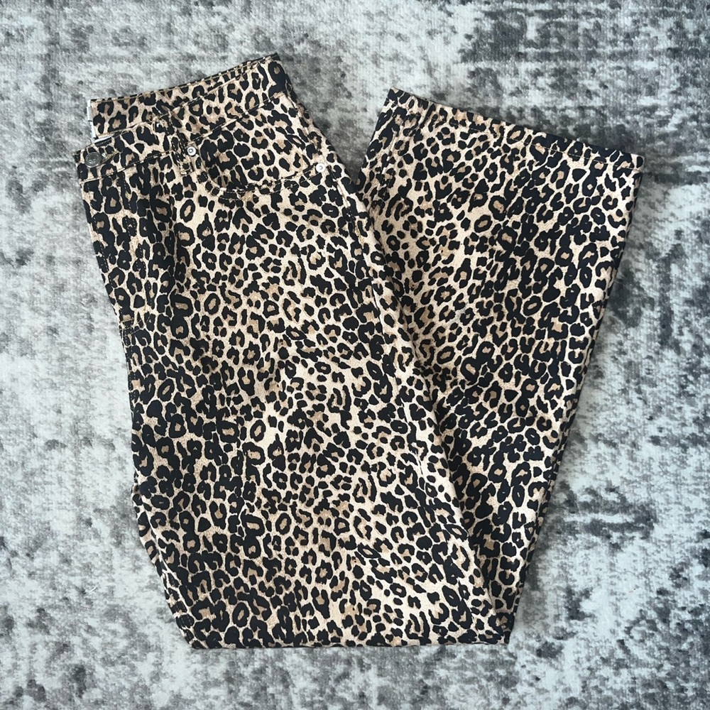 Princess Polly Straight Leg Leopard Jeans